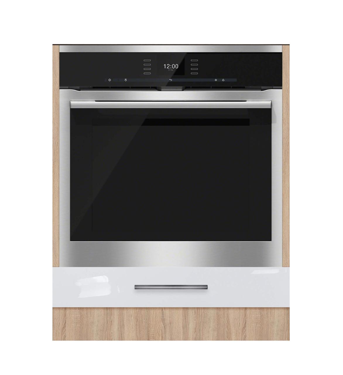 Тумба під духовку з шухлядою (без стільниці) ЛЮКС із фарбованими МДФ фасадами ширина 600 МАКСІ-МЕбель Дуб, фото 1