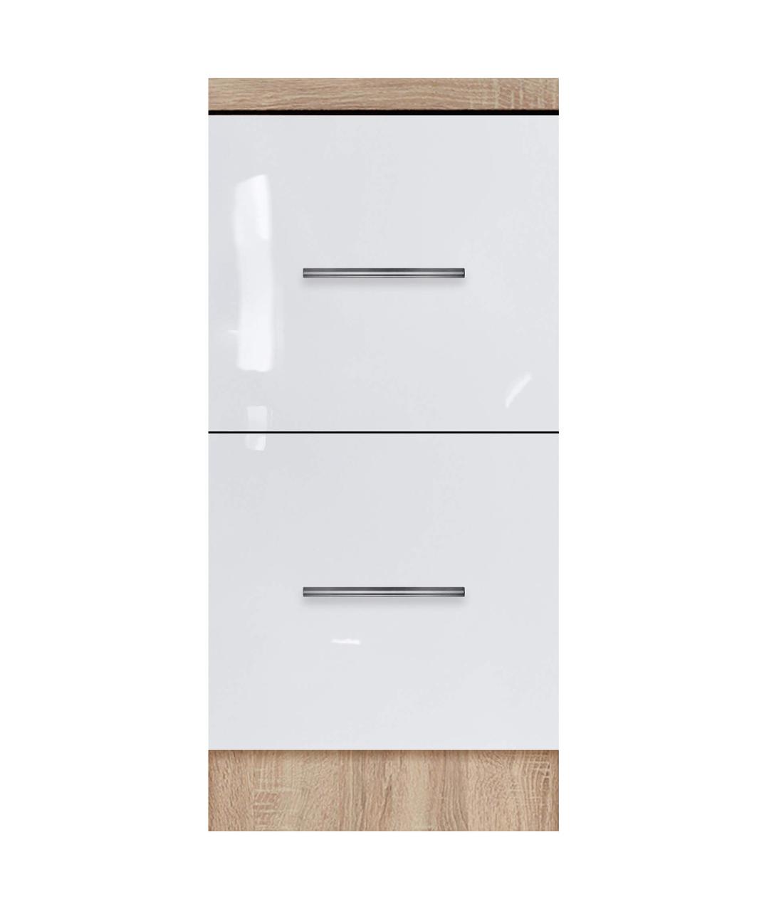 Тумба з двома ящиками зі стільницею 1-ї категорії (складська програма) ЛЮКС із фарбованими МДФ фасадами ширина, фото 1