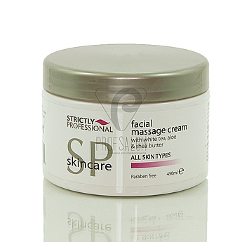 Масажний крем Bellitas (з екстрактами білого чаю, алое вера та маслом дерева Ші), для масажу обличчя, 450 мл