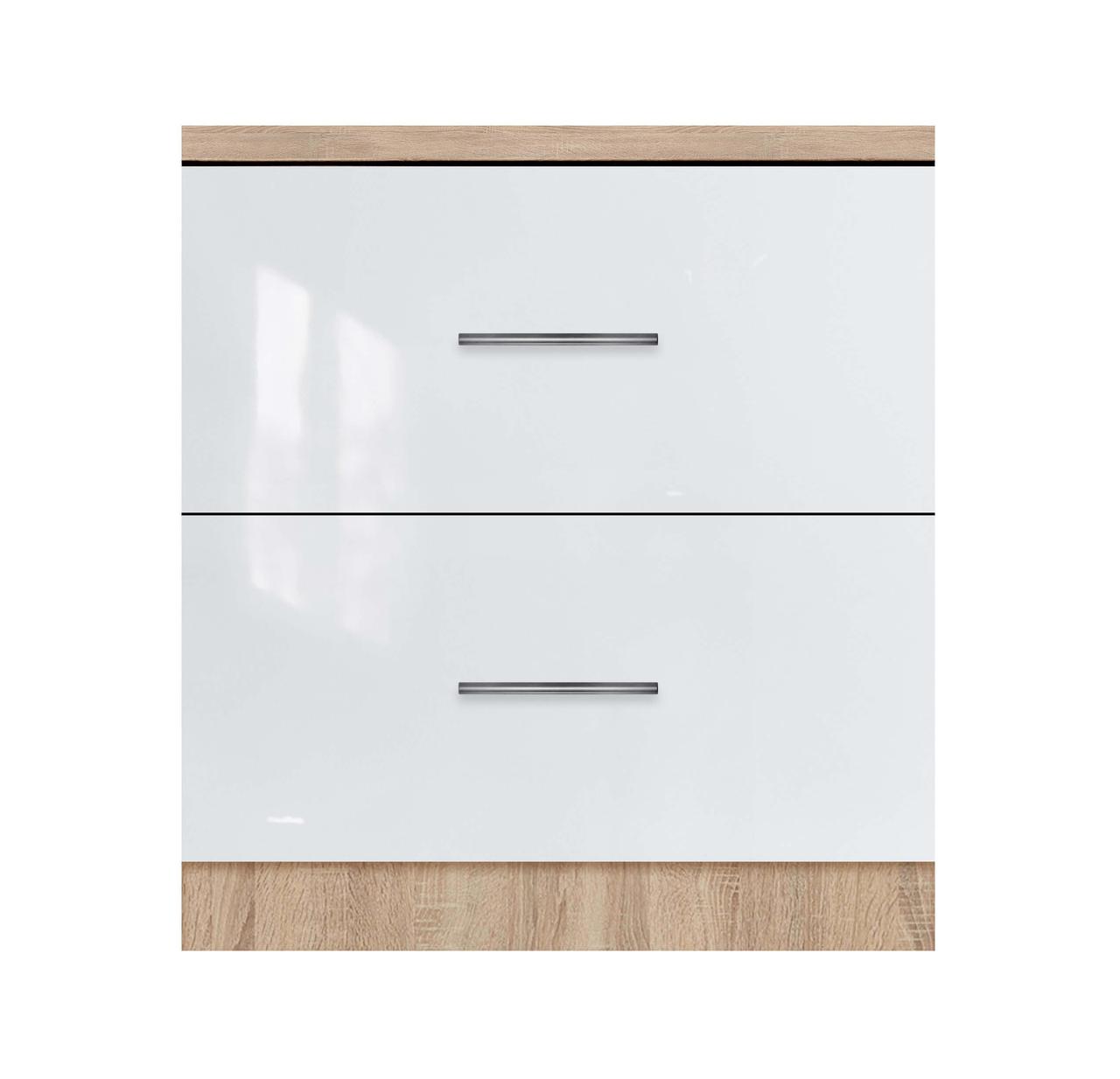 Тумба з двома ящиками зі стільницею 1-ї категорії (складська програма) ЛЮКС із фарбованими МДФ фасадами ширина, фото 1