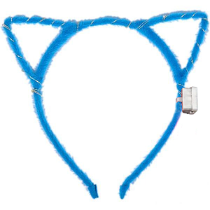 Обруч що світиться Кішечка LED | Синій