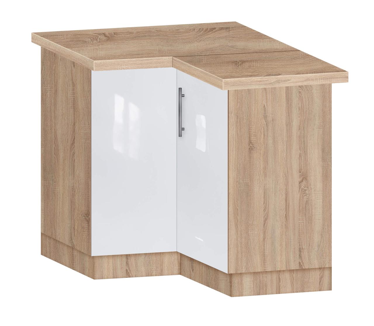 Тумба кутова кухонна No2 зі стільницею 1-ї категорії (складська програма) ЛЮКС із фарбованими МДФ фасадами, фото 1