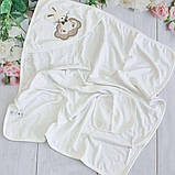 Дитячий рушничок з капюшоном 85*85 см Туреччина дитячий рушник куточок, фото 3