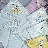 Дитячий рушничок з капюшоном 85*85 см Туреччина дитячий рушник куточок, фото 4