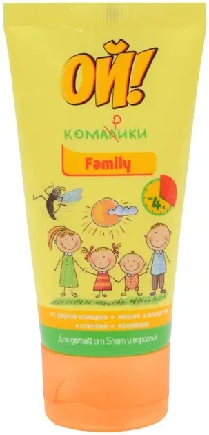 Крем від комарів та інших комах 50 мл для всієї родини Ой! Комаріки Family