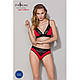 Трусики з широкою резинкою і мереживом Passion PS001 PANTIES XL, red-black  18+, фото 4