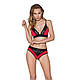 Трусики з широкою резинкою і мереживом Passion PS001 PANTIES XL, red-black  18+, фото 3