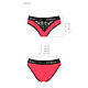 Трусики з широкою резинкою і мереживом Passion PS001 PANTIES XL, red-black  18+, фото 6