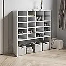 Стелаж для взуття ДСП Зручна взуттєва полиця з нішею під ящики Взуттєвниці у передпокій на 20 відкритих комірок, фото 2