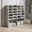 Стелаж для взуття ДСП Зручна взуттєва полиця з нішею під ящики Взуттєвниці у передпокій на 20 відкритих комірок, фото 3