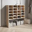 Стелаж для взуття ДСП Зручна взуттєва полиця з нішею під ящики Взуттєвниці у передпокій на 20 відкритих комірок, фото 4