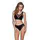 Трусики з прозорою вставкою Passion PS002 PANTIES L, black  18+, фото 4