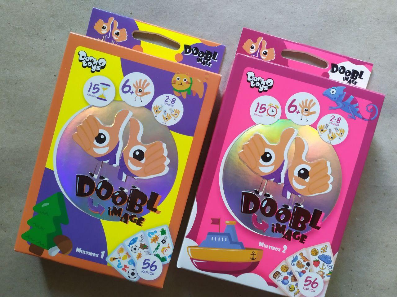 Комплект настільних мініігор Danko Toys Doobl Image (добль, знайди пару) Multibox 1 + Multibox 2 (Укр), фото 1