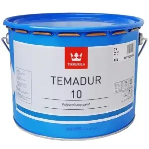 Tikkurila Temadur 10 - двокомпонентна матова поліуретанова фарба для металу (База TVL), 7 л