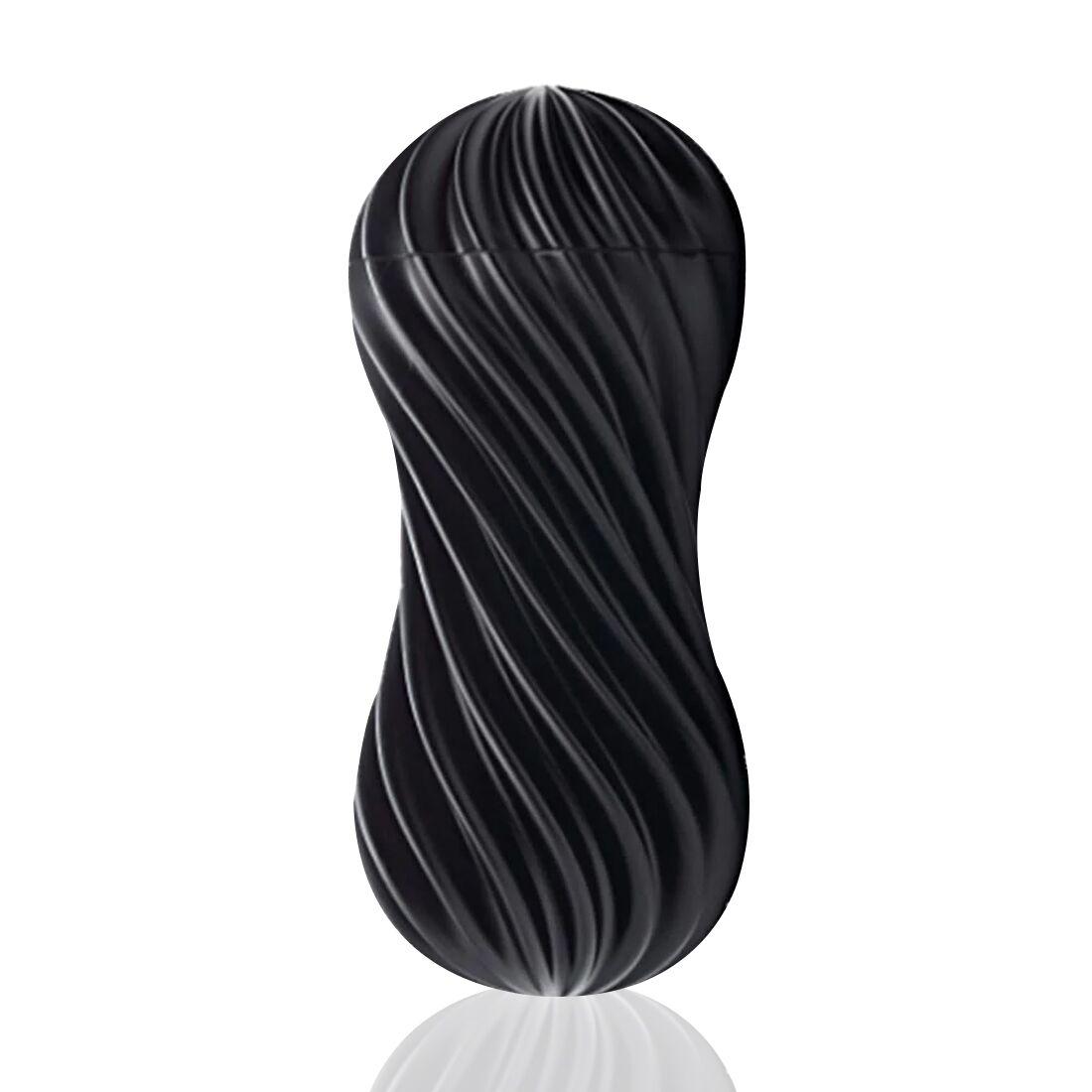 Мастурбатор Tenga Flex Rocky Black зі змінною інтенсивністю, можна скручувати 18+