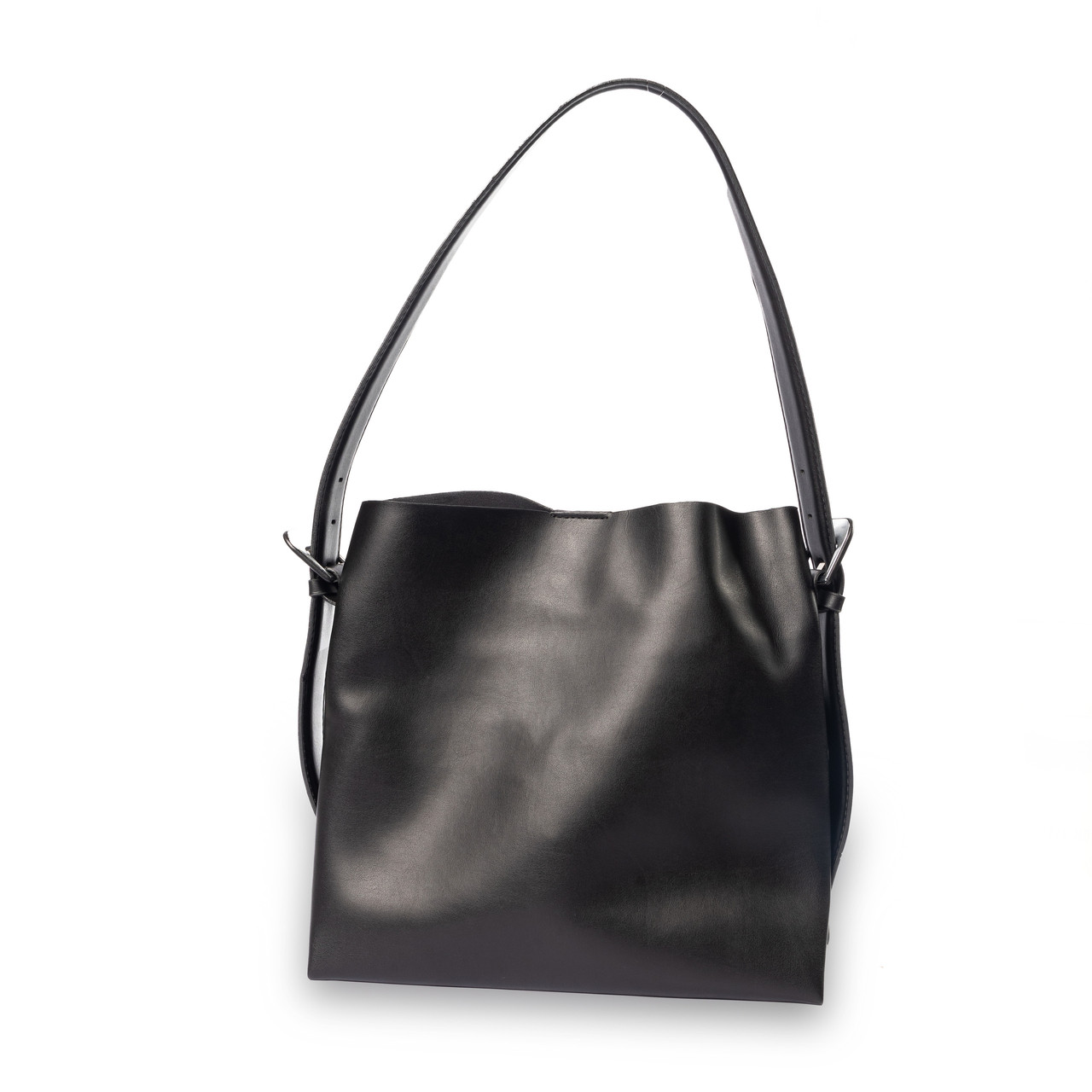 Сумка жіноча елегантна містка сумочка з м'якої штучної шкіри, Чорний