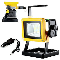 Кемпінговий ліхтар прожектор 204, 100W, з поліцейською мигалкою / Світлодіодний прожектор аварійний