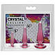 Набір анальних пробок Doc Johnson Crystal Jellies - Pink, макс. діаметр 2см - 3 см - 4 см  18+, фото 3