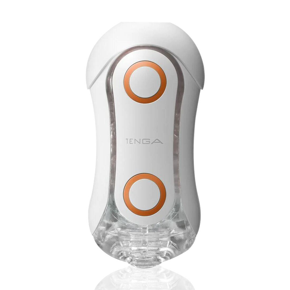 Мастурбатор Tenga Flip Orb — Orange Crash, з можливістю зміни тиску та стимулювальними кульками всер 18+