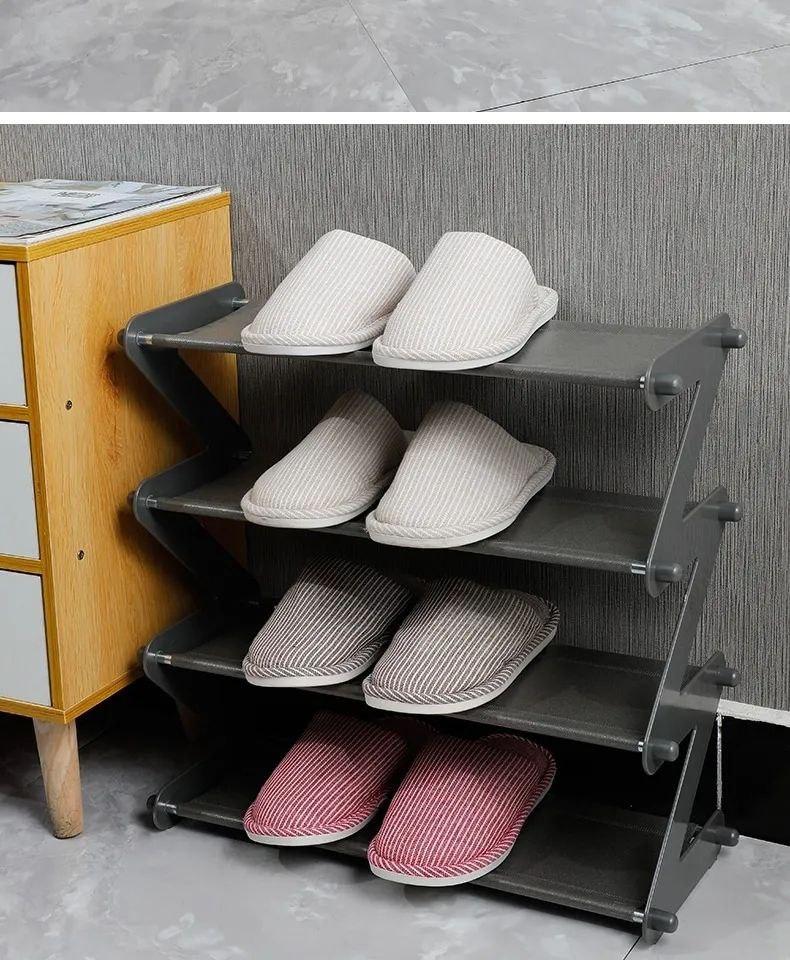 Полиця-стійка-органайзер для взуття 4 полиці Shape Shoe rack (чорний)SSR-011