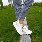 Шкіряні жіночі білі кросівки перфорація, фото 7
