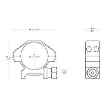 Кільця Hawke Precision Steel, 30 мм, Low, на Weaver / Picatinny (23005), фото 4