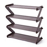 Полка стойка органайзер для обуви 4 полки Shape Shoe rack (серый) TV11-16 кофейный