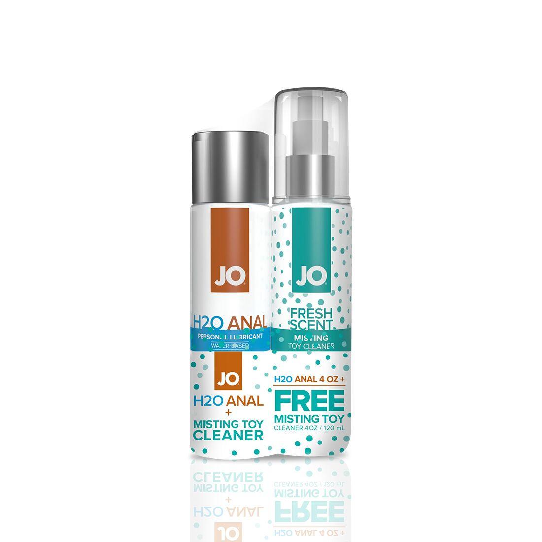 Комплект JO GWP — ANAL H2O Lubricant 120 мл + Misting Toy Cleaner 120 мл 18+
