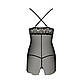 Прозора сорочка приталена Passion QUENTRIS CHEMISE S/M, black, трусики  18+, фото 7