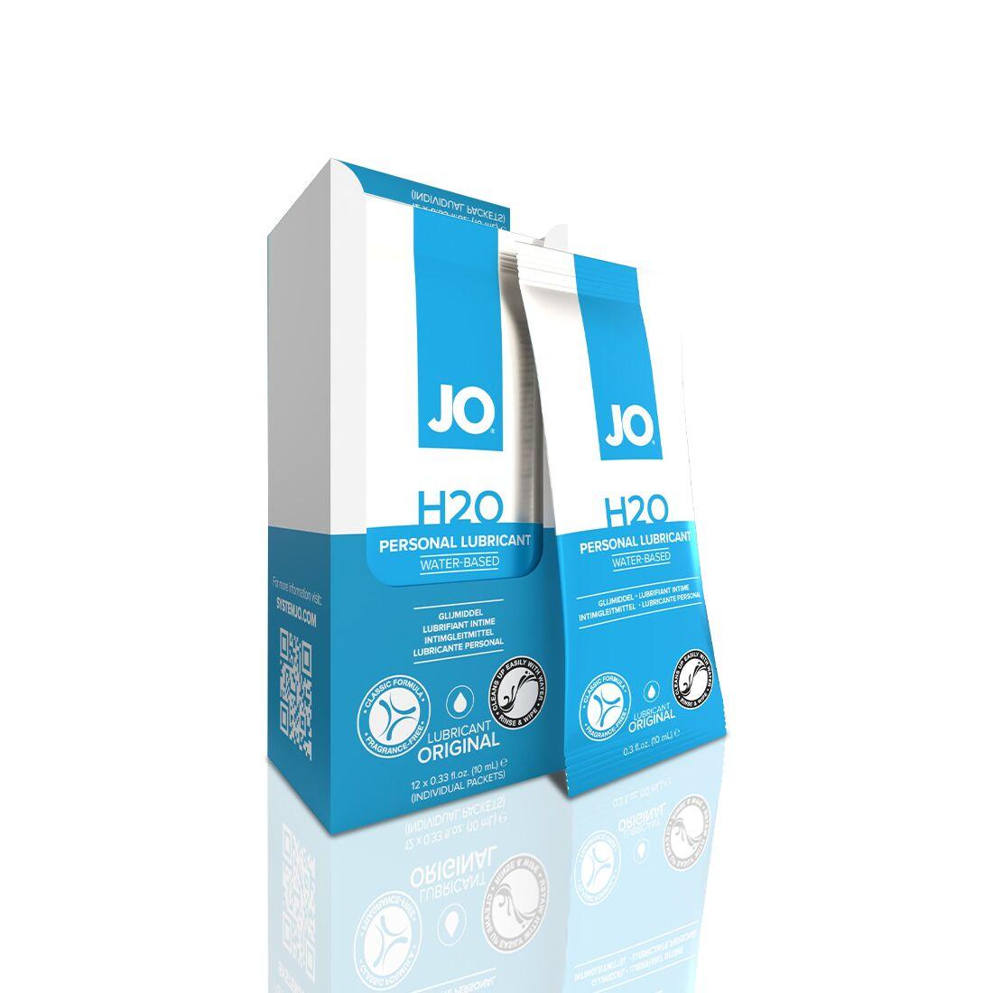 Набір лубрикантів Foil Display Box – JO H2O Lubricant – Original – 12 × 10ml 18+