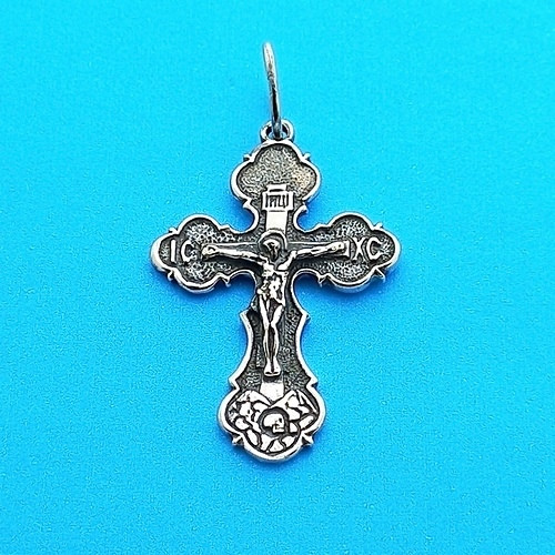 Срібний чоловічий Хрест - православний хрестик зі срібла 925 проби (4,72г)