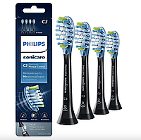 Насадки для звуковой зубной щетки Philips Sonicare C3 Premium Plaque Defence Black стандартные черные 4 шт