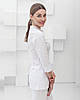 Жіноча медична куртка топ Розалія білий - Одяг косметолога, фото 8