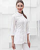 Жіноча медична куртка топ Розалія білий - Одяг косметолога, фото 9