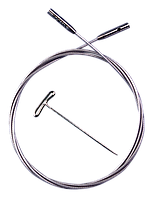 Кабель (тросик) для круговых спиц ChiaoGoo съемный SWIV360 Silver S 93см для ручного вязания