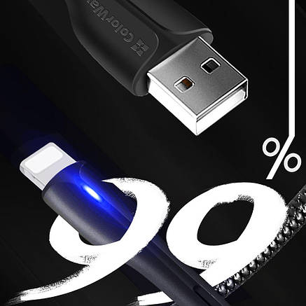 Кабель USB - microUSB ColorWay CBUM034-BK 1,0м чорний, фото 3