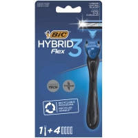 Бритва Bic Flex 3 Hybrid с 4 сменными картриджами (3086123644939)