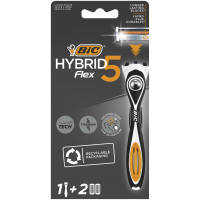 Бритва Bic Flex 5 Hybrid с 2 сменными картриджами (3086123644922)