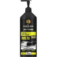 Гель для душу Dalas Total Clean 3 в 1 для чоловіків 1000 г (4260637721280)