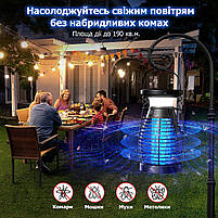 Знищувач комах Bug Zapper BL21 від комарів акумуляторний - лампа електро пастка антимоскітна, фото 4