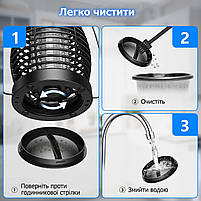 Знищувач комах Bug Zapper BL21 від комарів акумуляторний - лампа електро пастка антимоскітна, фото 8
