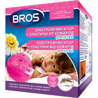 Фумигатор Bros + 10 пластин против комаров для детей от 1 года (5904517067844)