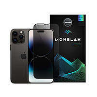 Защитное стекло Monblan для iPhone 14 Pro 2.5D Anti Peep 0.26mm (Black)