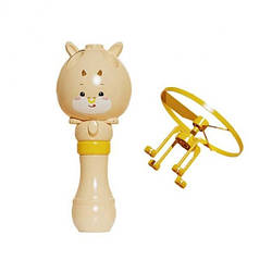 Генератор мильних бульбашок Bubble Toy баббл тієї бульбашкова машина з літаючим пропелером Жовтий