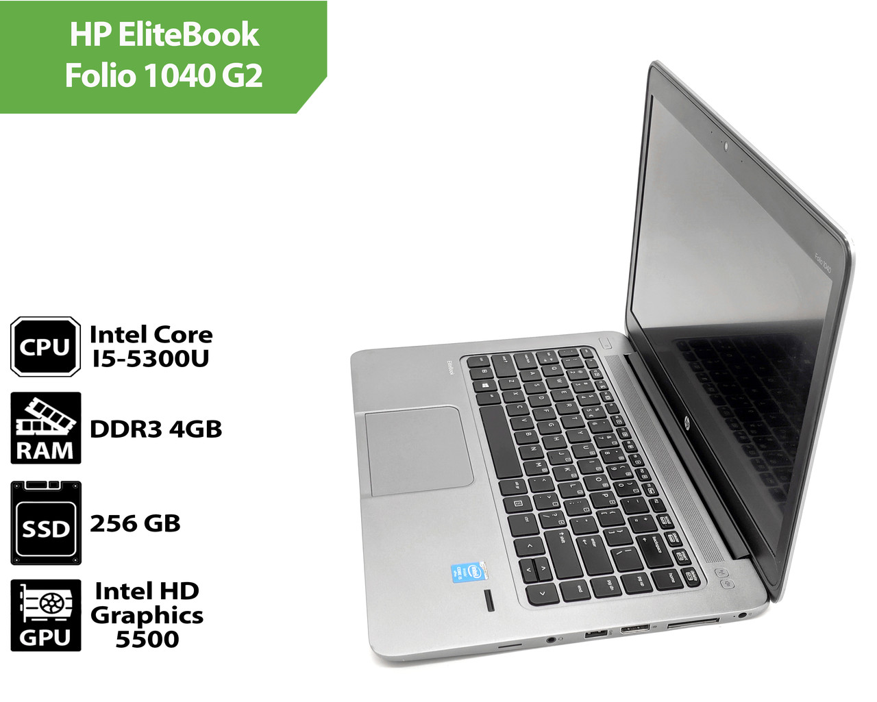 Нетбук HP EliteBook Folio 1040 G2 (14.0" / Intel Core i5-5300U / 4Gb / SSD 256Gb)