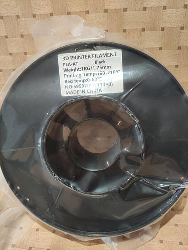 Купити PLA + пластик для 3D принтера колір чорний 1.75 мм (1 кг), ціна ...