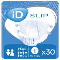 Подгузники для взрослых ID Slip Plus Large талия 115-155 см. 30 шт. (5411416048190)