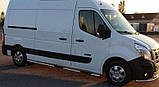Бічні пороги труби D60 на Opel Movano 2010+ Пороги труба з проходом для Опель Мовано S-база, фото 3