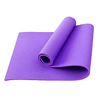 Коврик для йоги и занятий спортом 170х60 см силиконовый Фиолетовый