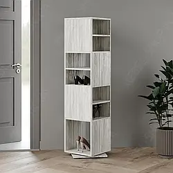 Полиця для взуття з обертовим механізмом із Ламінованого ДСП Підлоговий взуттєвий стелаж у передпокій